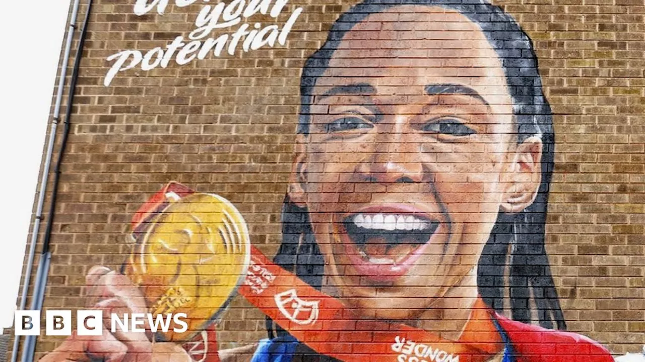 Katrina Johnson-Thompson says school mural is 'my best moment'