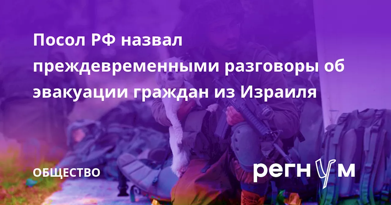 Посол РФ назвал преждевременными разговоры об эвакуации граждан из Израиля