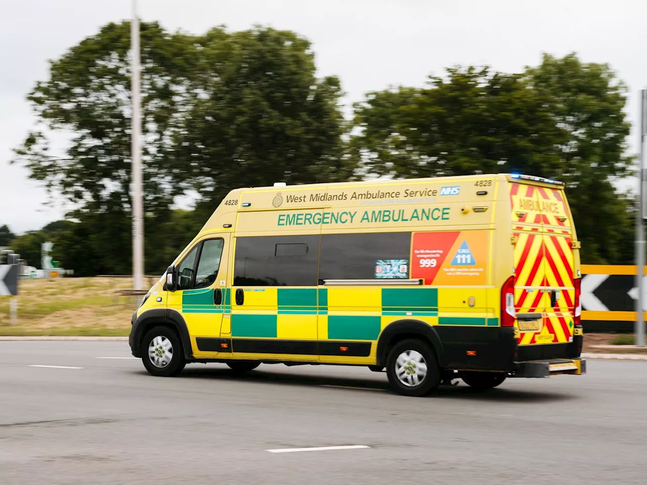 Two hurt as car ends up on roof in two-vehicle crash near Shrewsbury