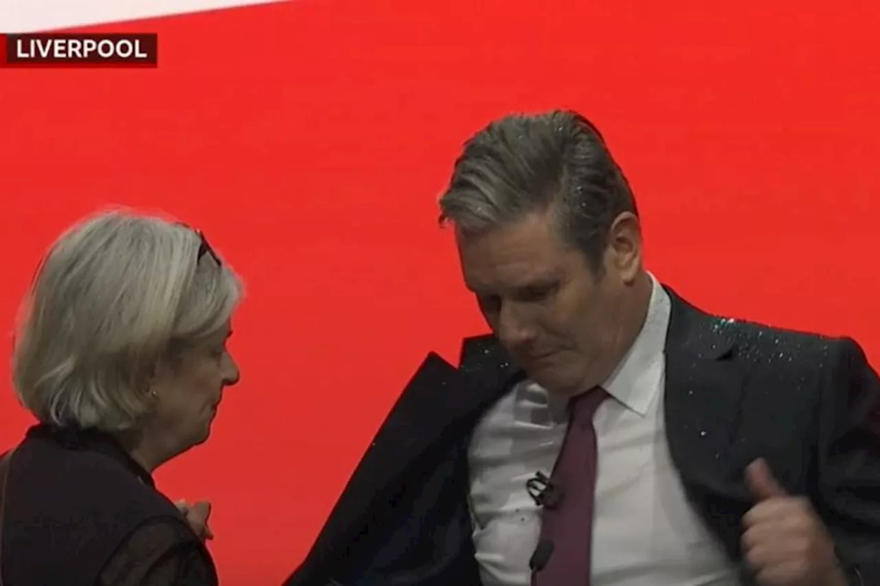 Keir Starmer Labour conference speech interrupted by protester