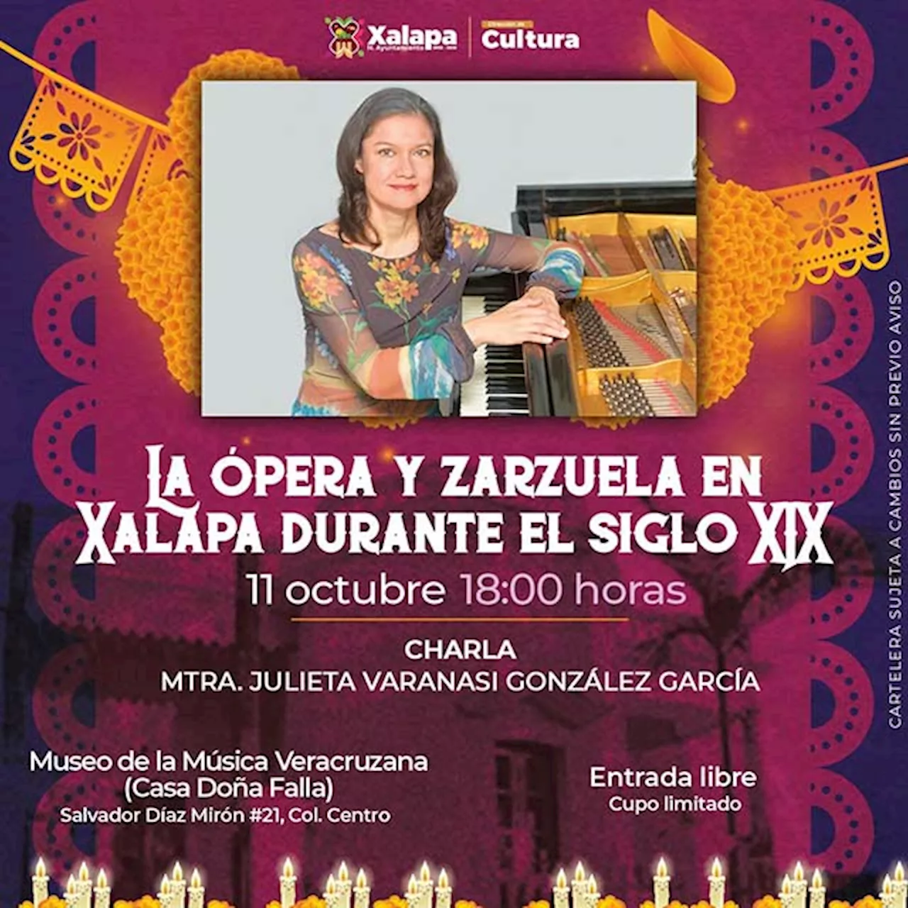 Este miércoles charlarán sobre “La Ópera y la Zarzuela en Xalapa durante el siglo XIX”