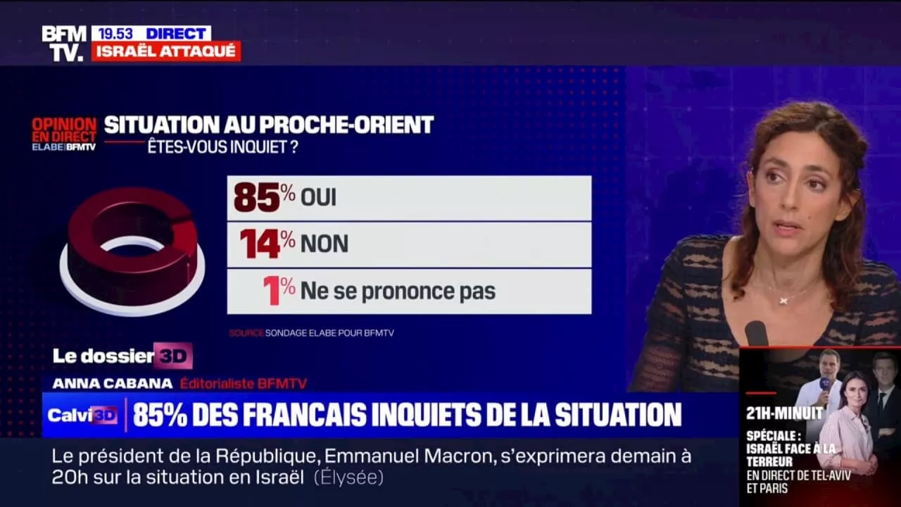 85% des Français se déclarent 'inquiets' de la situation au Proche-Orient (sondage Elabe/BFMTV)