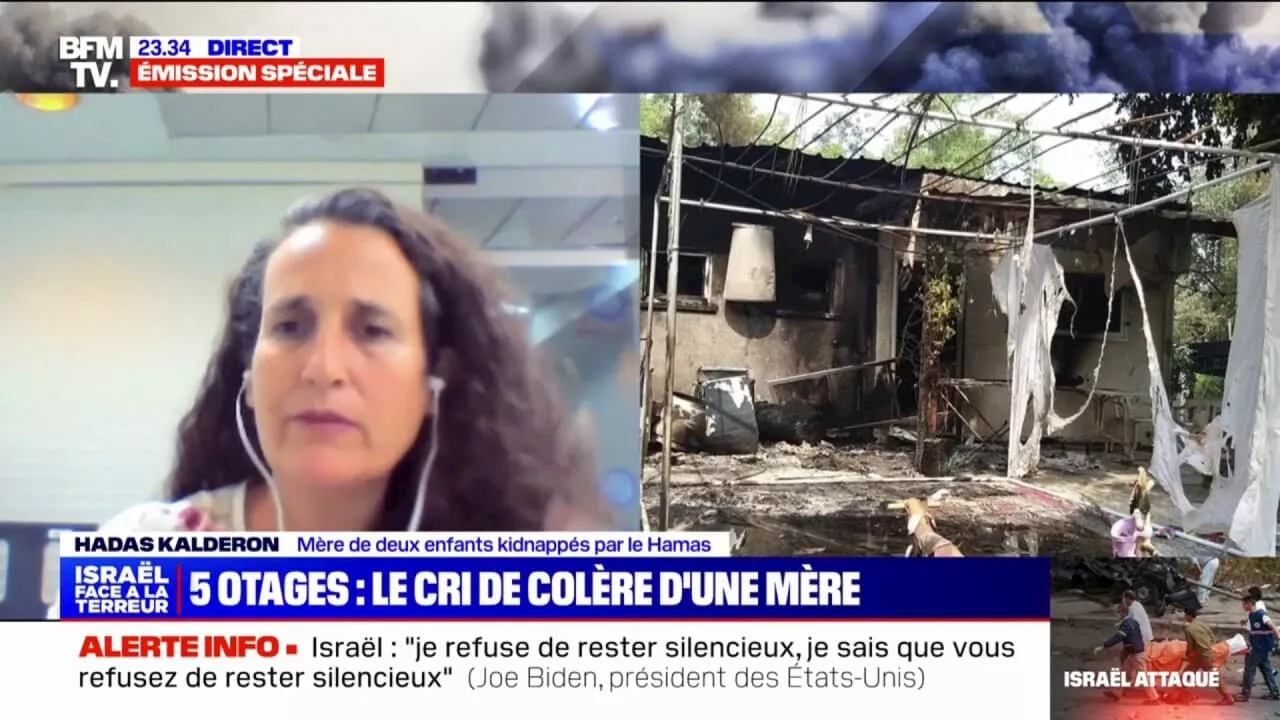 Hadas Kalderon, mère de deux enfants kidnappés par le Hamas: 'Qui va ramener mes enfants ? Il faut que je me batte pour eux, que je crie pour eux'