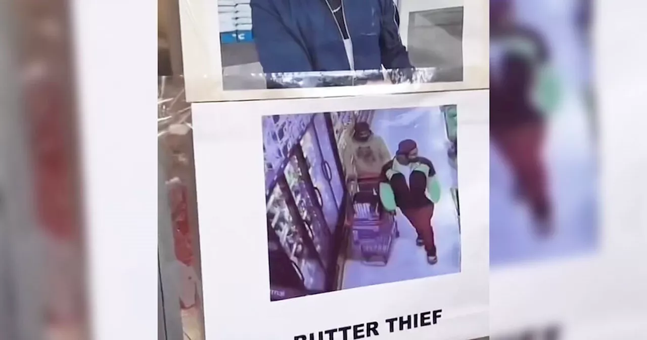 Store shames notorious Brampton butter thief with photo on front door