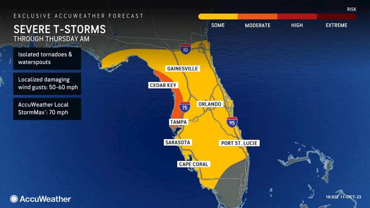 Gulf storm bringing much-need rain, Florida tornado threat