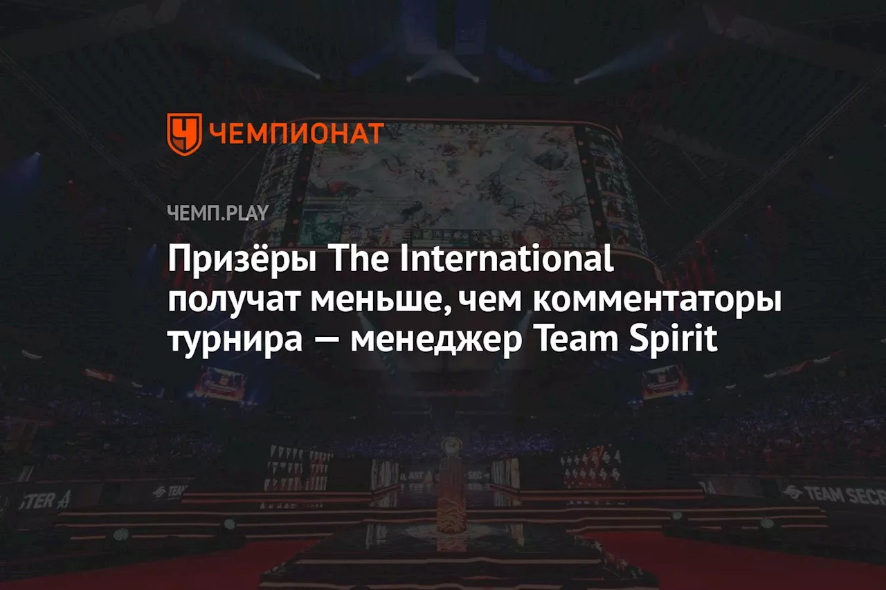 Призёры The International получат меньше, чем комментаторы турнира — менеджер Team Spirit