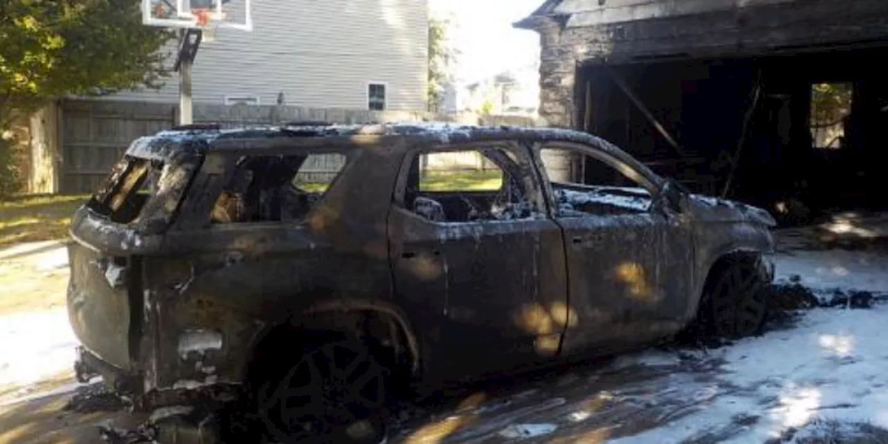 Car suddenly catches fire in Rocky River garage; State Fire Marshal investigating