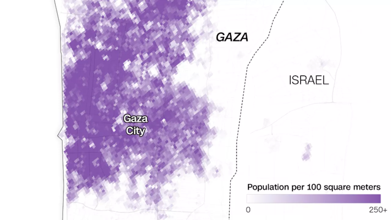 Maps show the extreme population density in Gaza