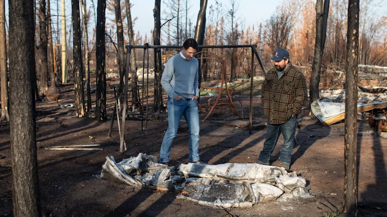 Prime Minister Justin Trudeau visits fire-ravaged parts of Northwest Territories