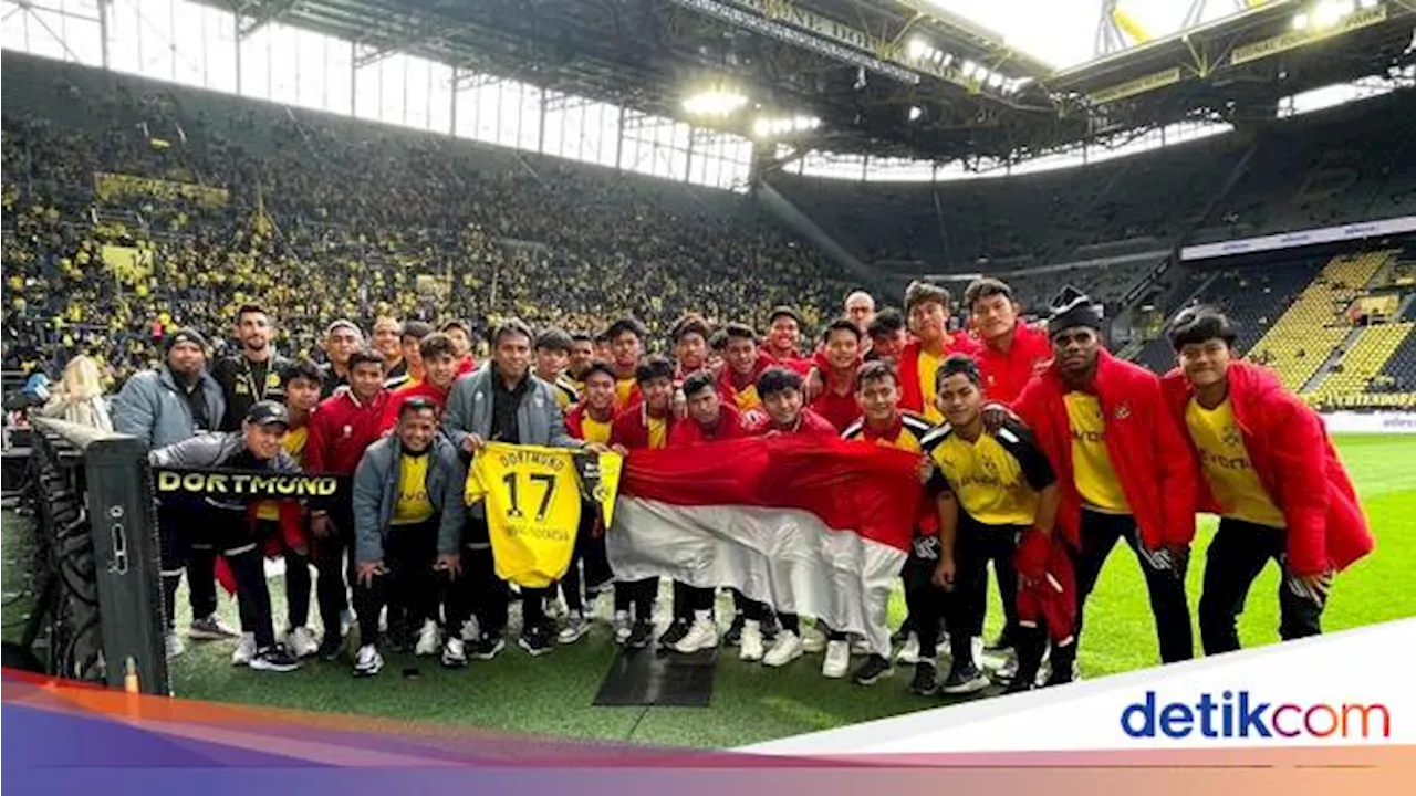 Dortmund Unggah Kedatangan Timnas Indonesia U-17 di Signal Iduna Park