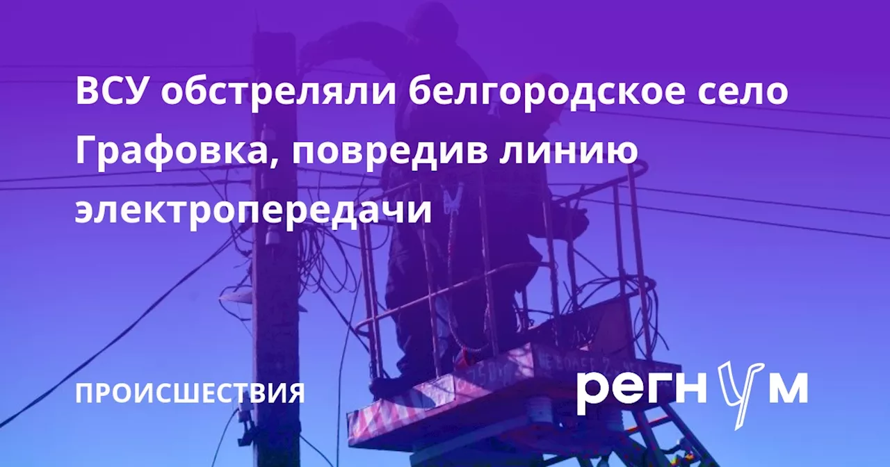 ВСУ обстреляли белгородское село Графовка, повредив линию электропередачи