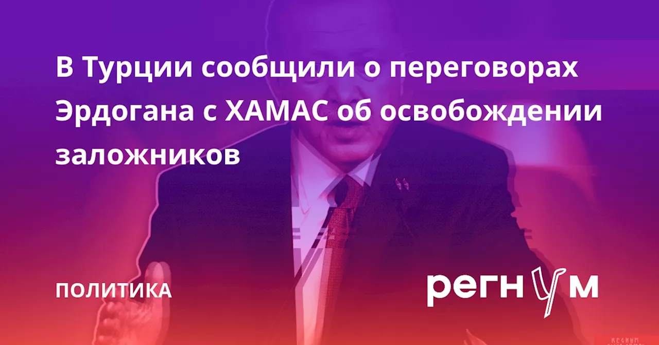 В Турции сообщили о переговорах Эрдогана с ХАМАС об освобождении заложников