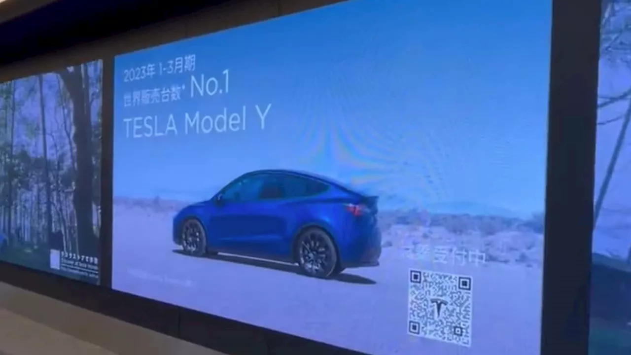 Tesla Model Y Ads Spotted In Japanese Airport