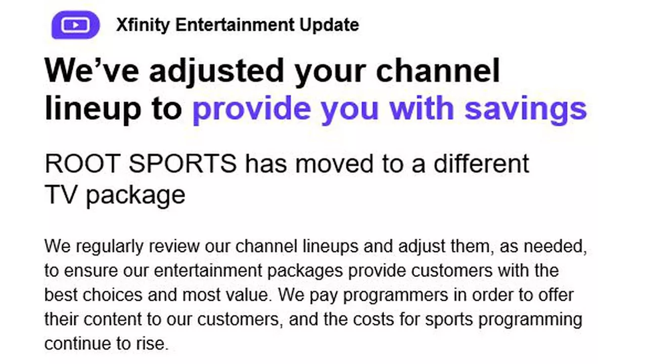 Xfinity moves Root Sports, broadcaster of Seattle Kraken games, to higher-priced package