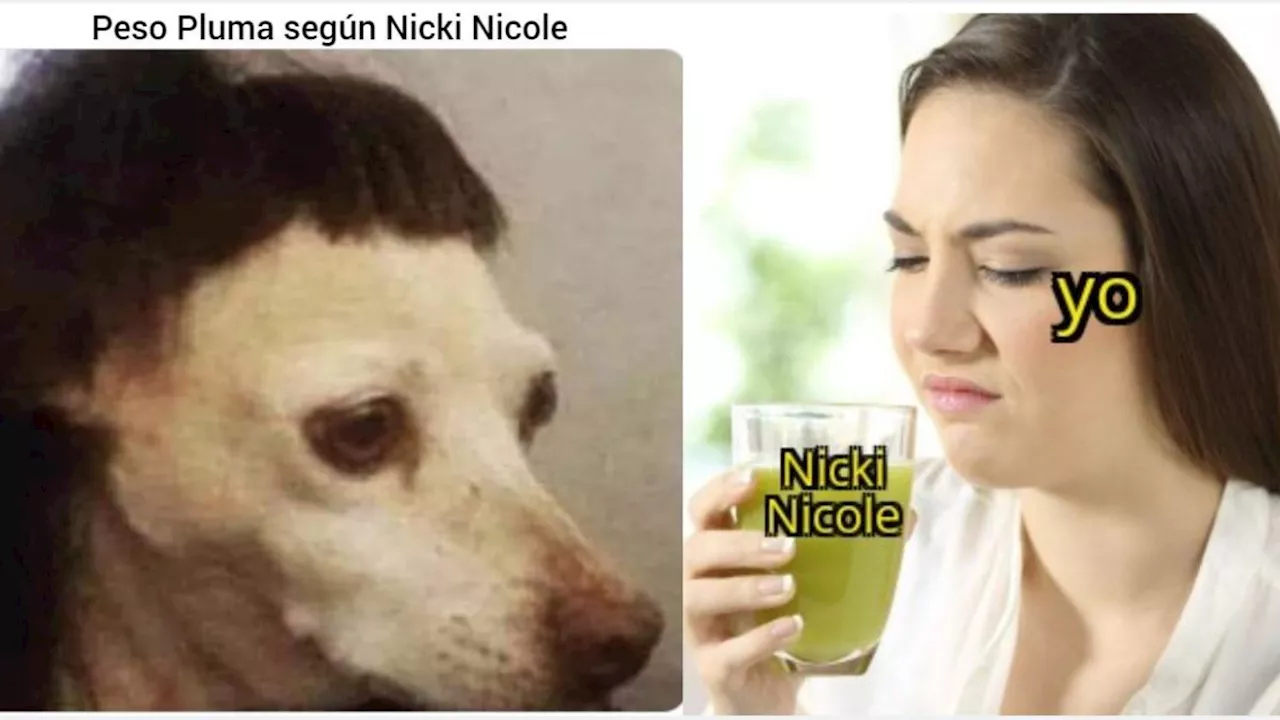 Memes se lanzan contra Nicki Nicole por decirle 'perro' a Peso Pluma