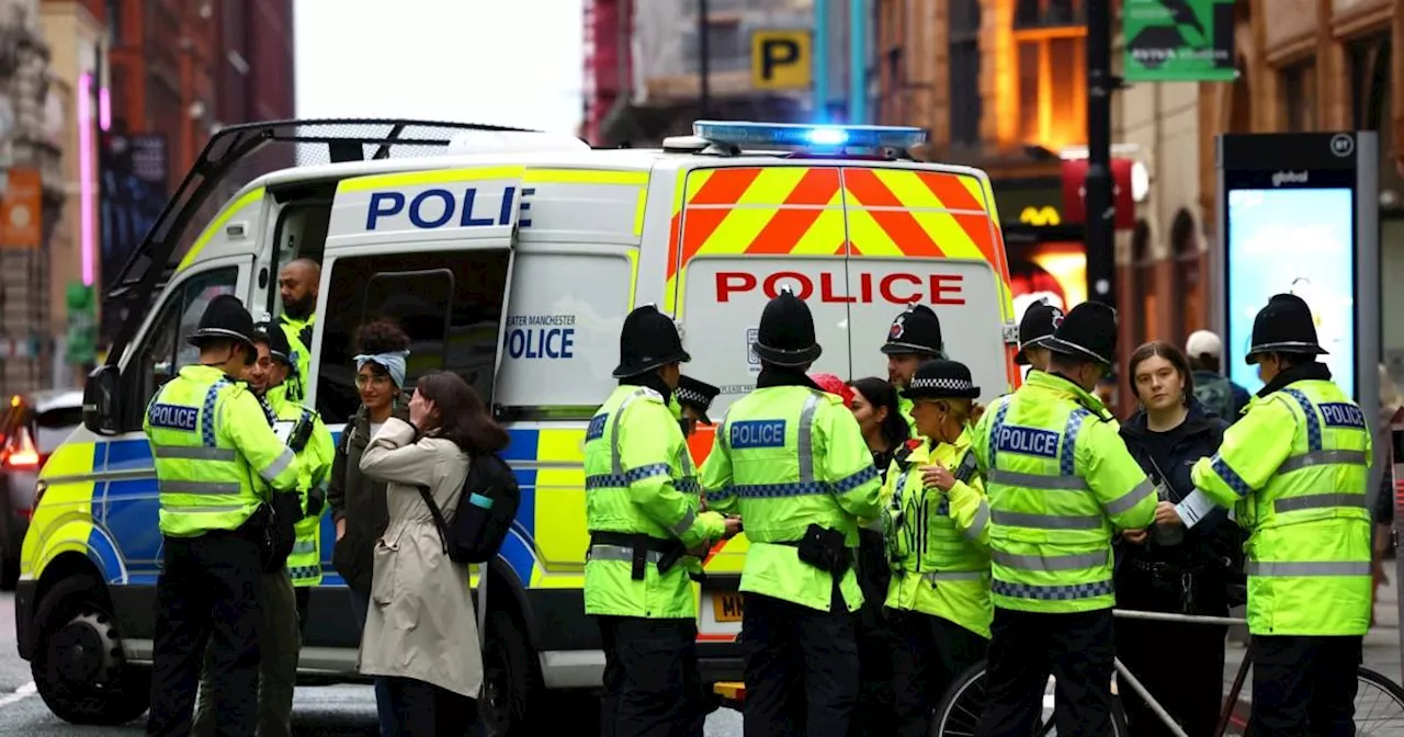 Four people arrested for 'supporting Hamas' at Manchester rally