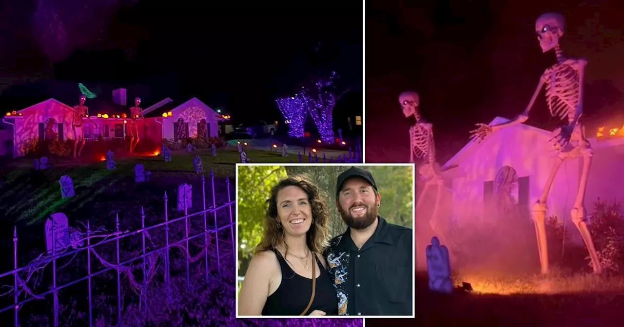 Halloween superfan spends £6,000 on giant decorations