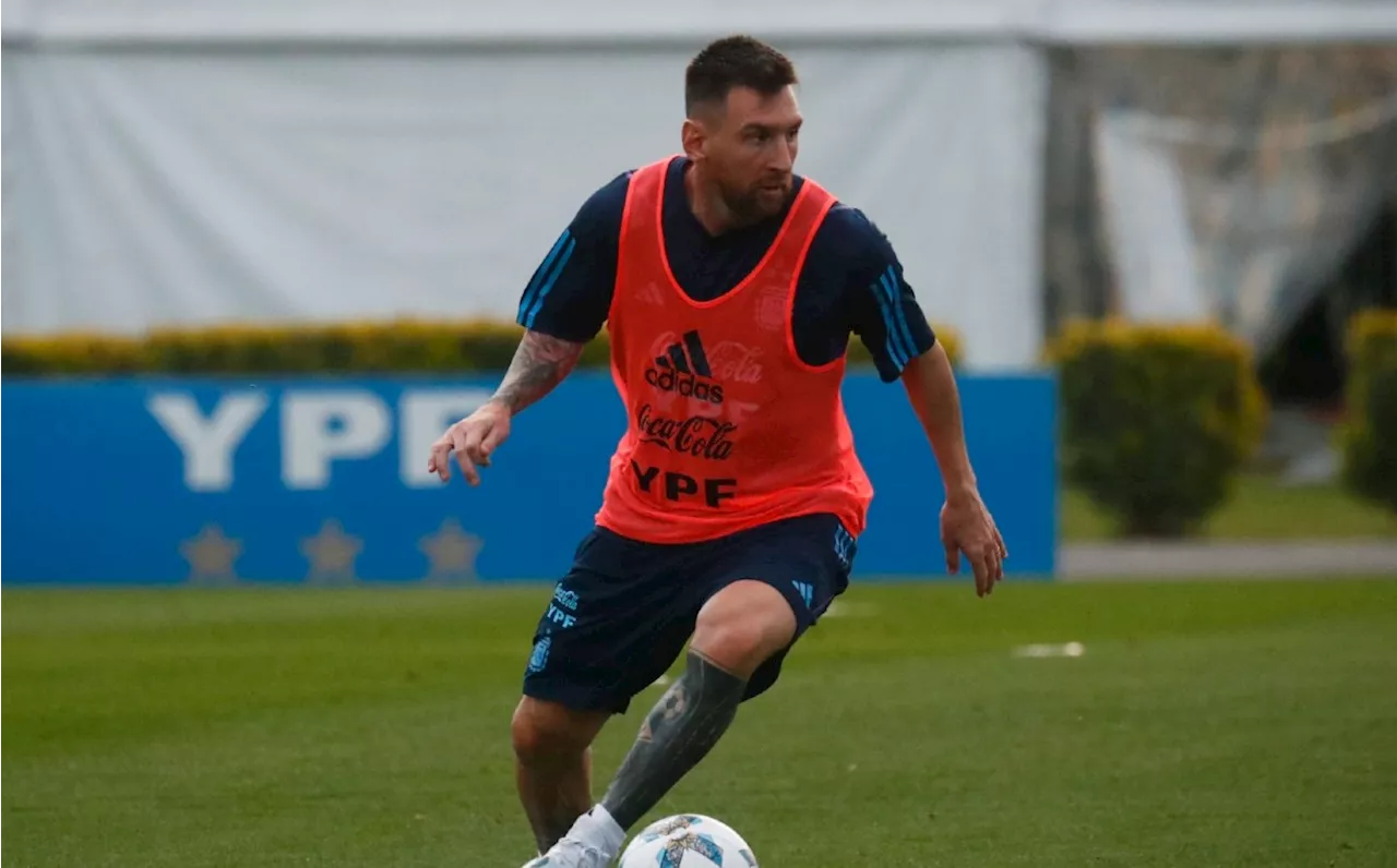 Messi entrenó sin problema con Argentina previo al juego frente Paraguay