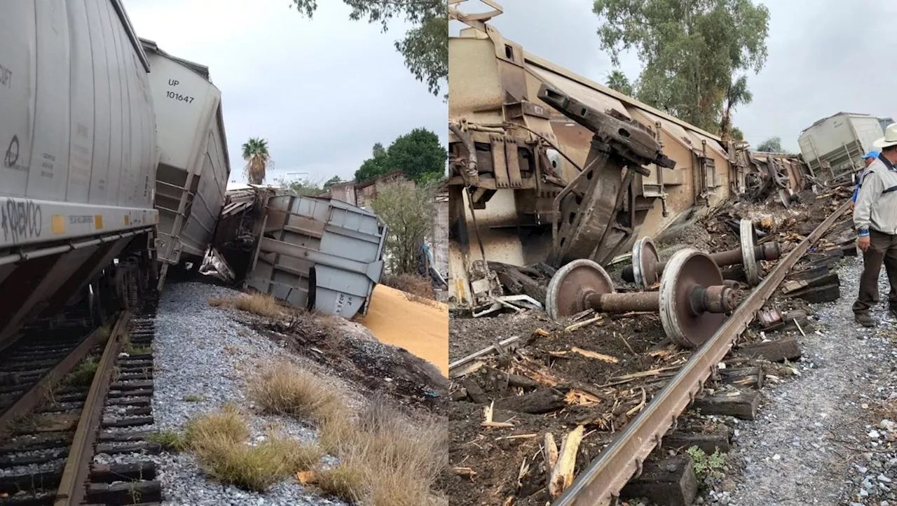 Se descarrilan 3 vagones de tren carguero en Gómez Palacio