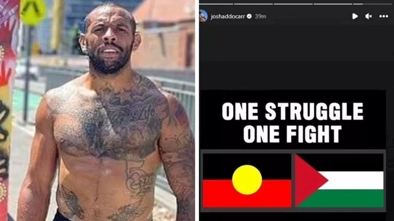 NRL star backflips on Palestine post