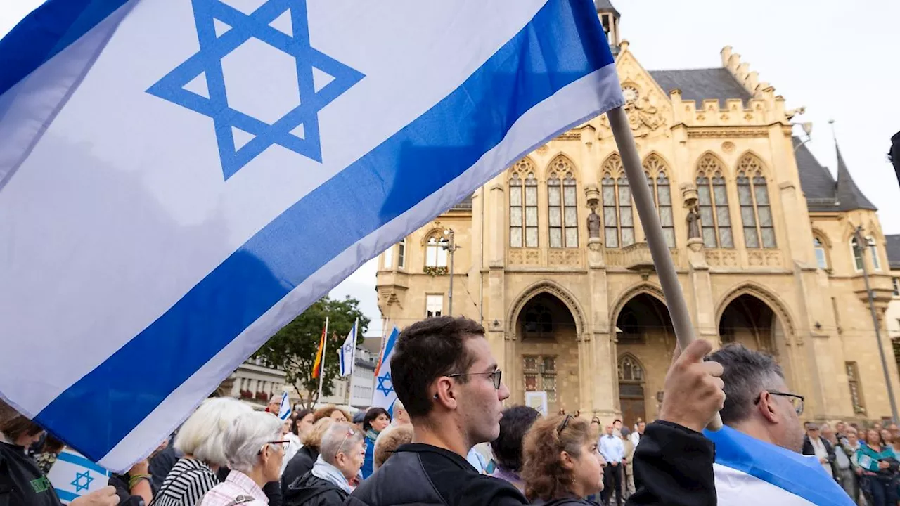 Thüringen: Mehr als 200 Menschen bei Solidaritätskundgebung für Israel