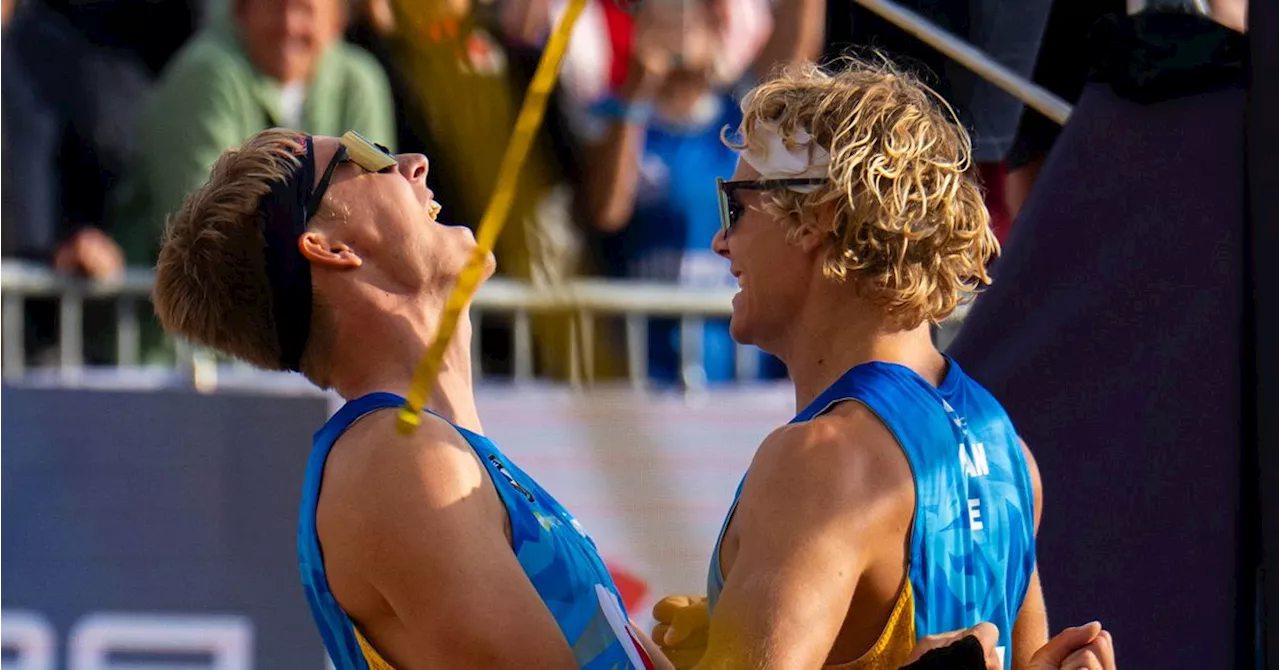 Beachvolleyboll: David Åhman/Jonatan Hellvig till åttondelsfinal