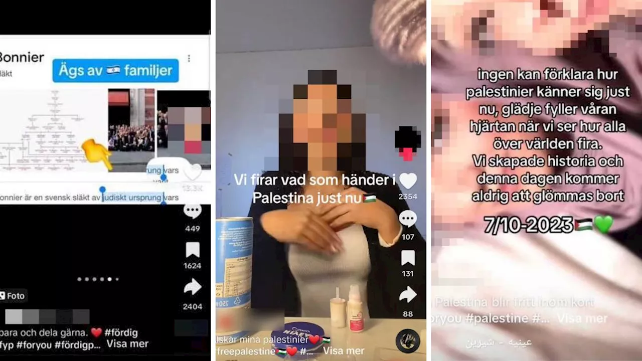 Antisemitism och terrorstöd sprids på sociala medier