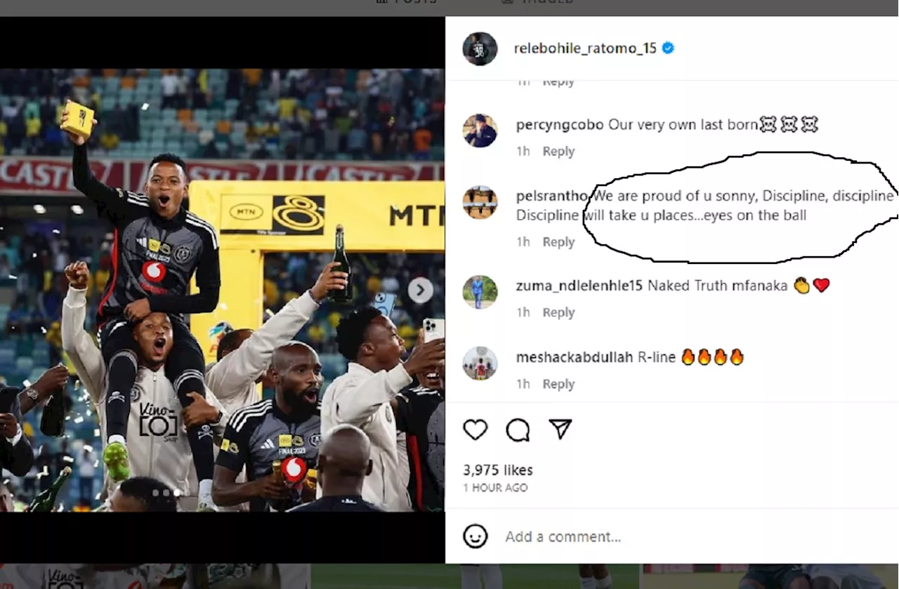 ‘Discipline, Discipline Discipline’: Orlando Pirates fans warn Relebohile Mofokeng after his latest IG post [pictures]