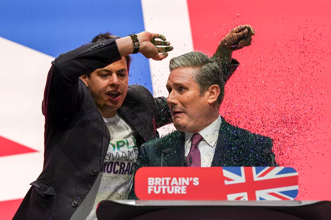 Eco-zealot who dumped glitter on Sir Keir Starmer while demanding ‘democracy’ is a globe-trotting rich kid...