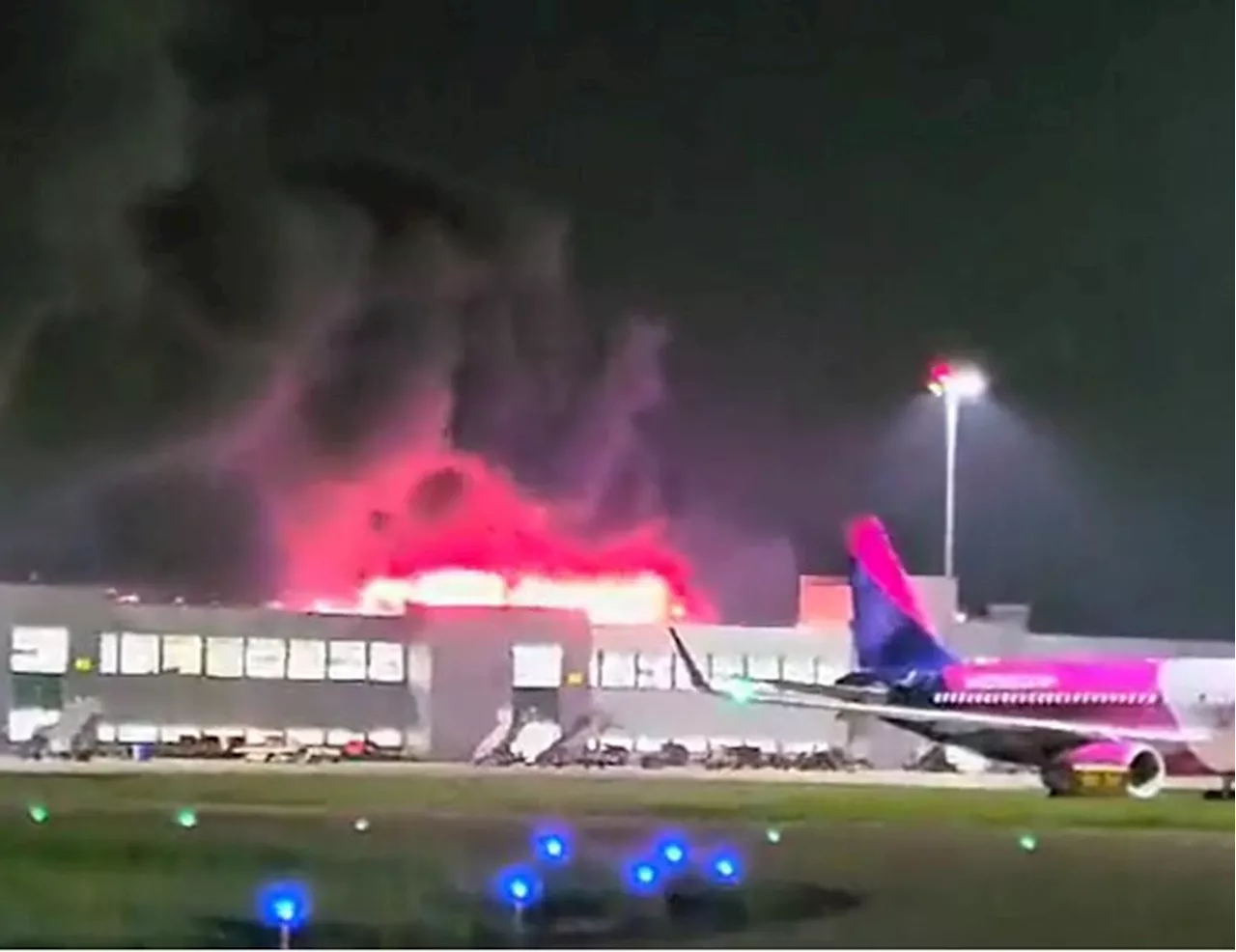 Luton Airport fire: all flights suspended from London airport after huge blaze rips through car park