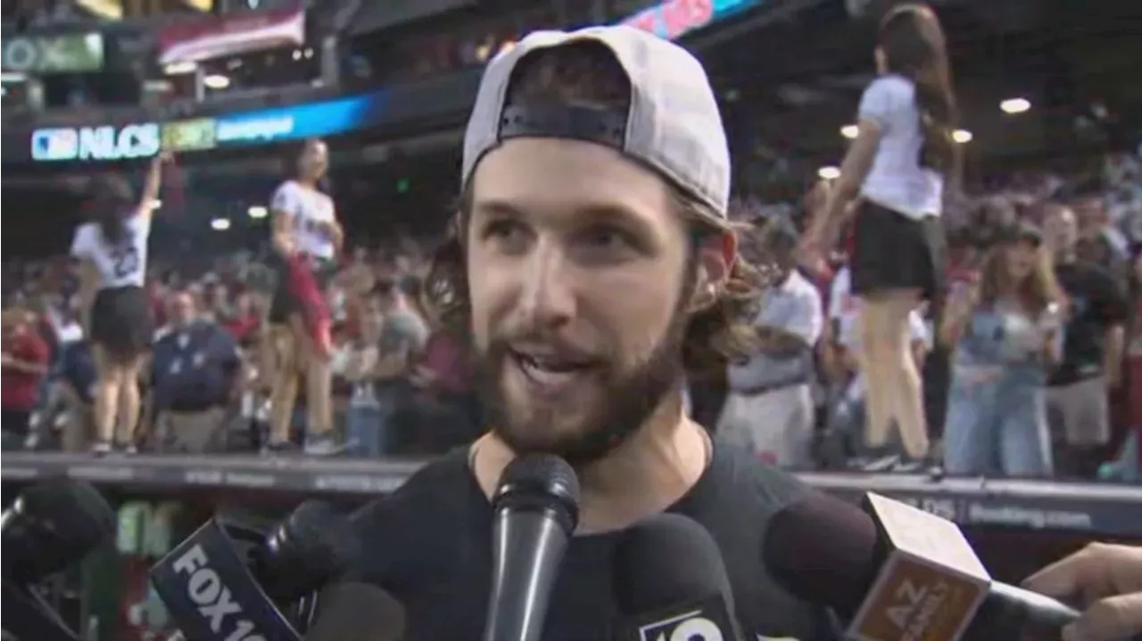 Zac Gallen Reacts After D-backs Sweep Dodgers In NLCS