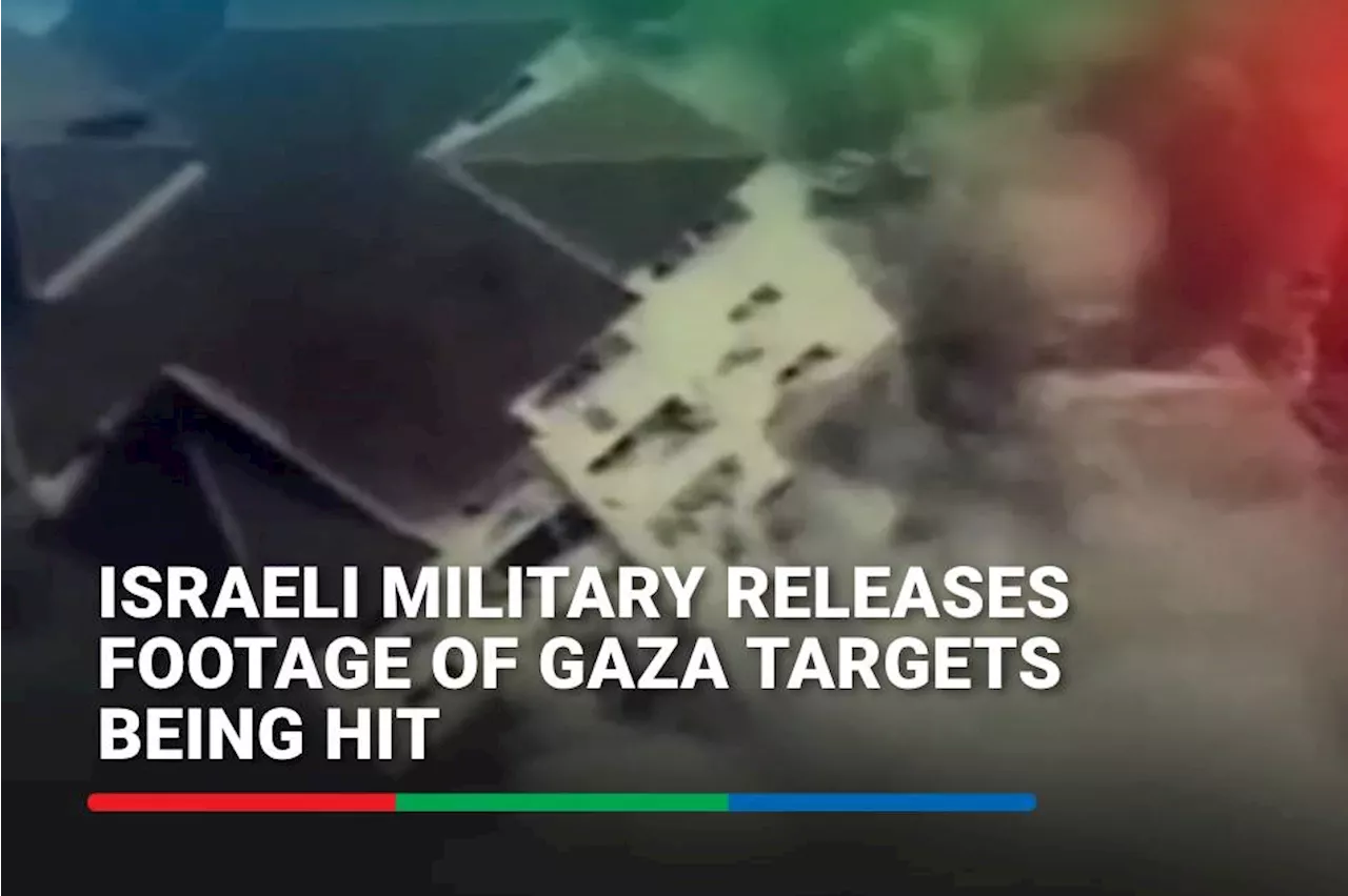 Israeli military releases footage of Gaza targets being hit