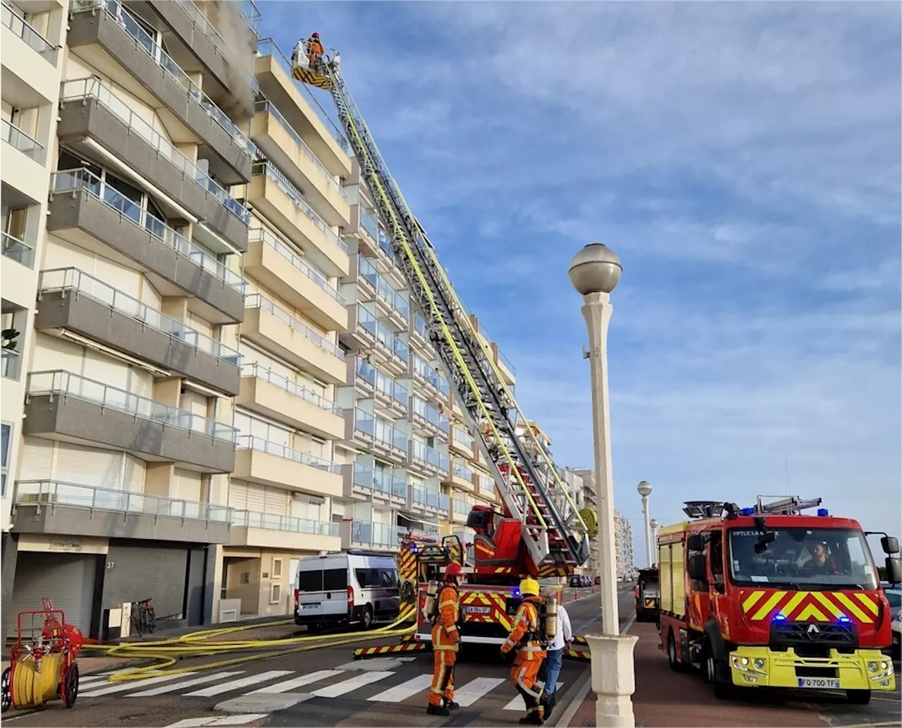 Un appartement ravagé par un incendie sur le Remblai des Sables-d'Olonne