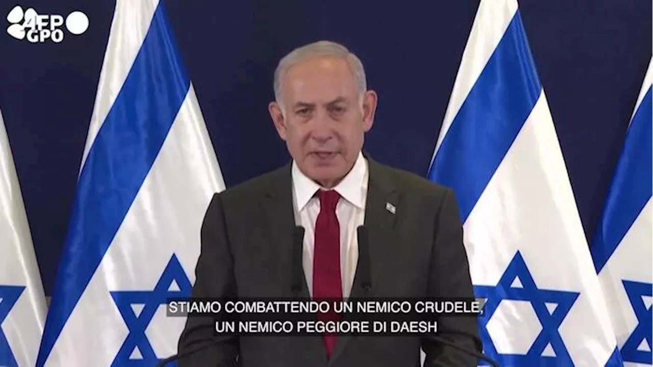 Israele, Netanyahu: 'Ogni membro di Hamas e' un uomo morto'