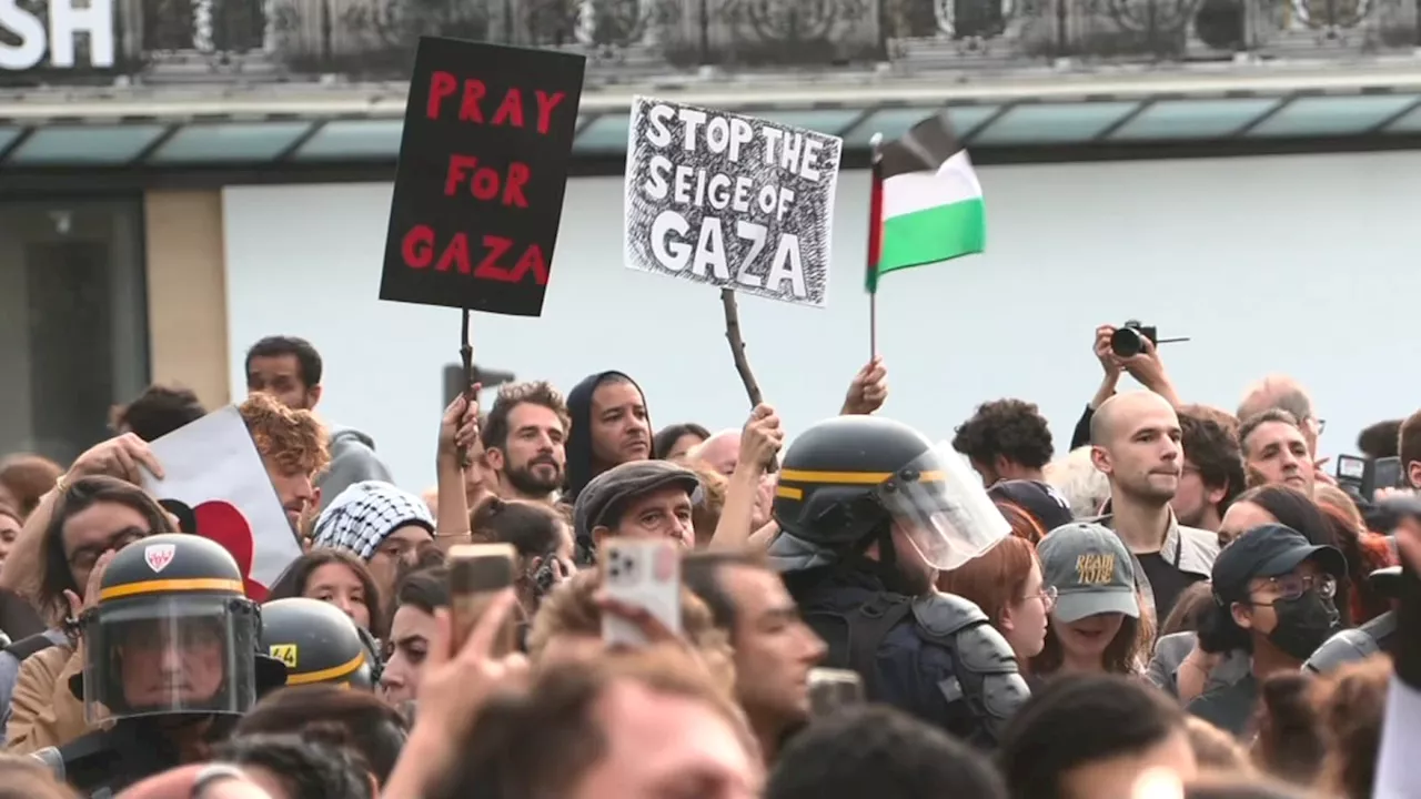 Paris: plusieurs centaines de manifestants pro-palestiniens rassemblés malgré l'interdiction