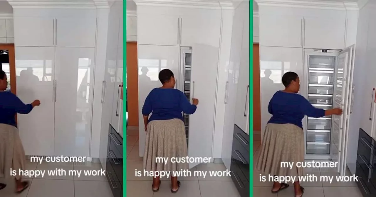 Woman's Panel-ready Fridge Blends Seamlessly Into Kitchen, Mzansi Shares Their Thoughts on Design