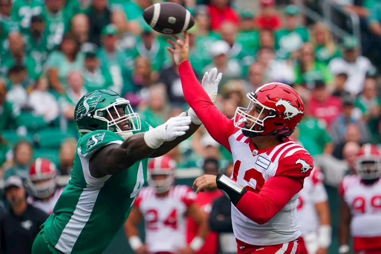 Stampeders, Roughriders clash game in CFL game with playoff implications for both