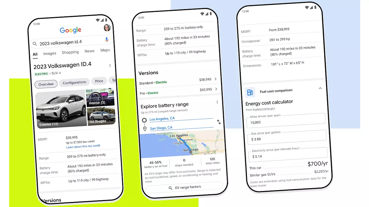 Google’s New Shopping Tools Want To Help You Choose The Right EV