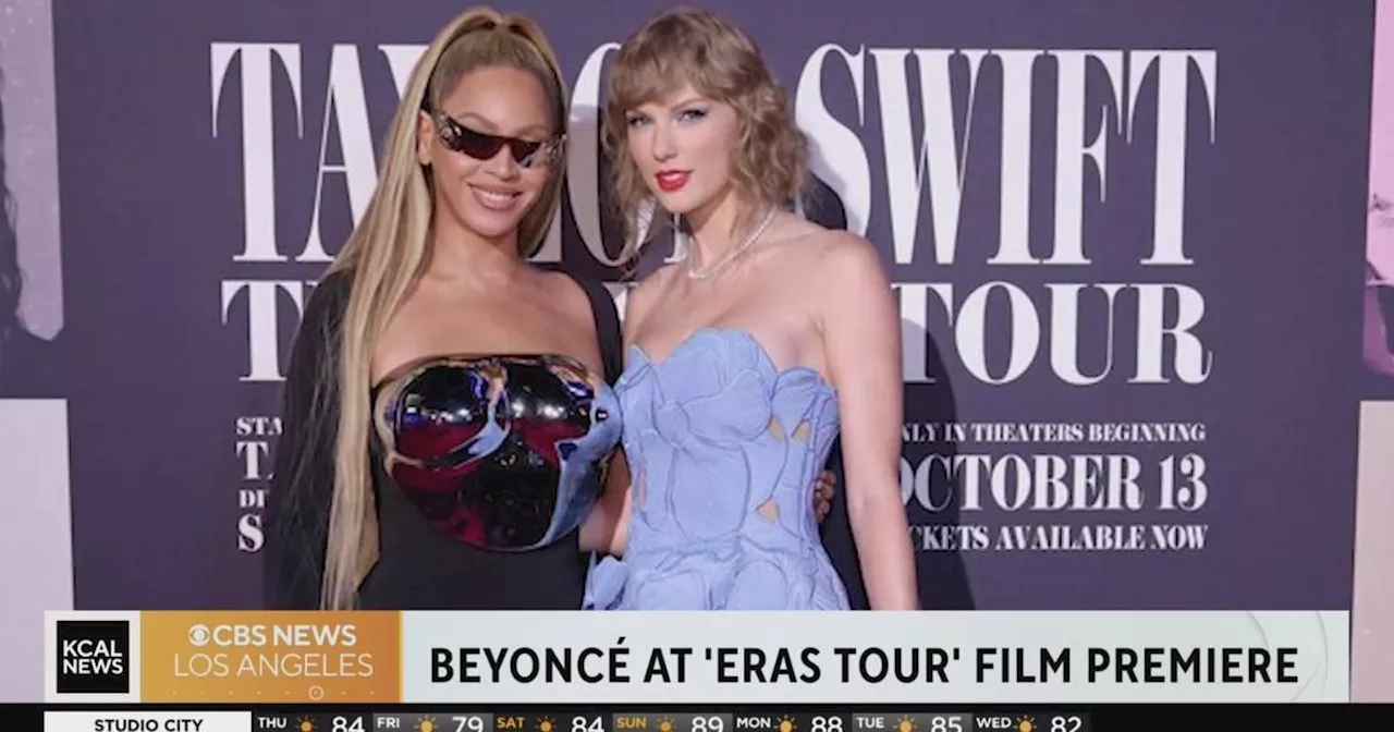 Beyoncé makes appearance at 'Taylor Swift: The Eras Tour' movie premiere