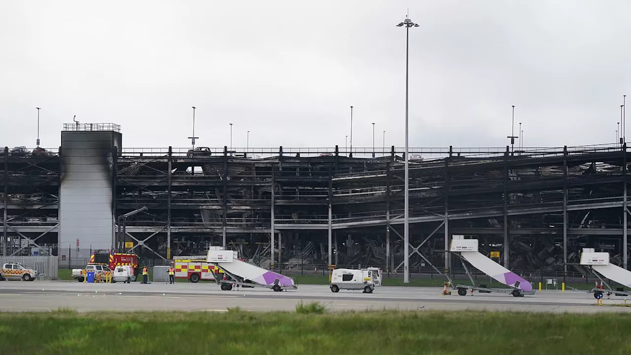 Revealed: Company which built £20m Luton airport car park destroyed by inferno went BUST last month...