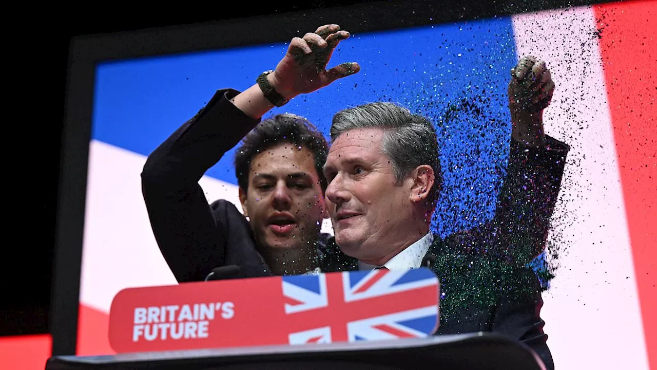 Revealed: Protester who ambushed Keir Starmer with glitter is a jobless ex-private schoolboy who...