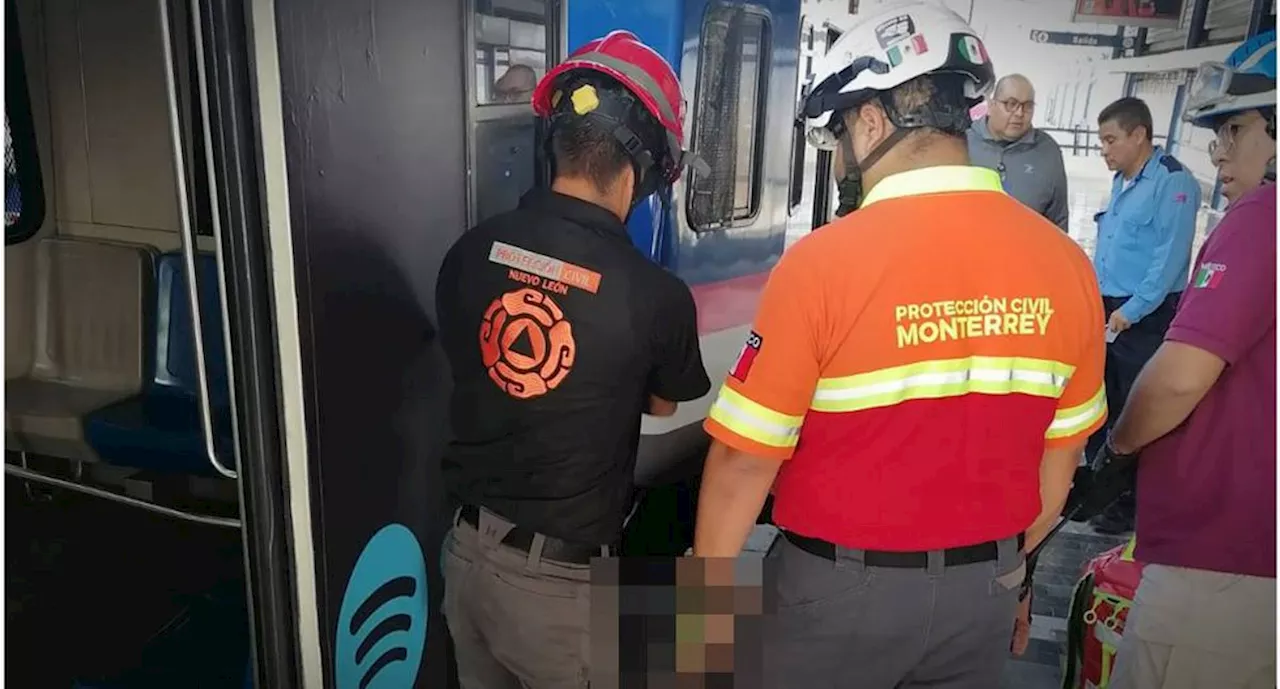 Pasajero invidente muere prensado en la Línea 1 del Metrorrey