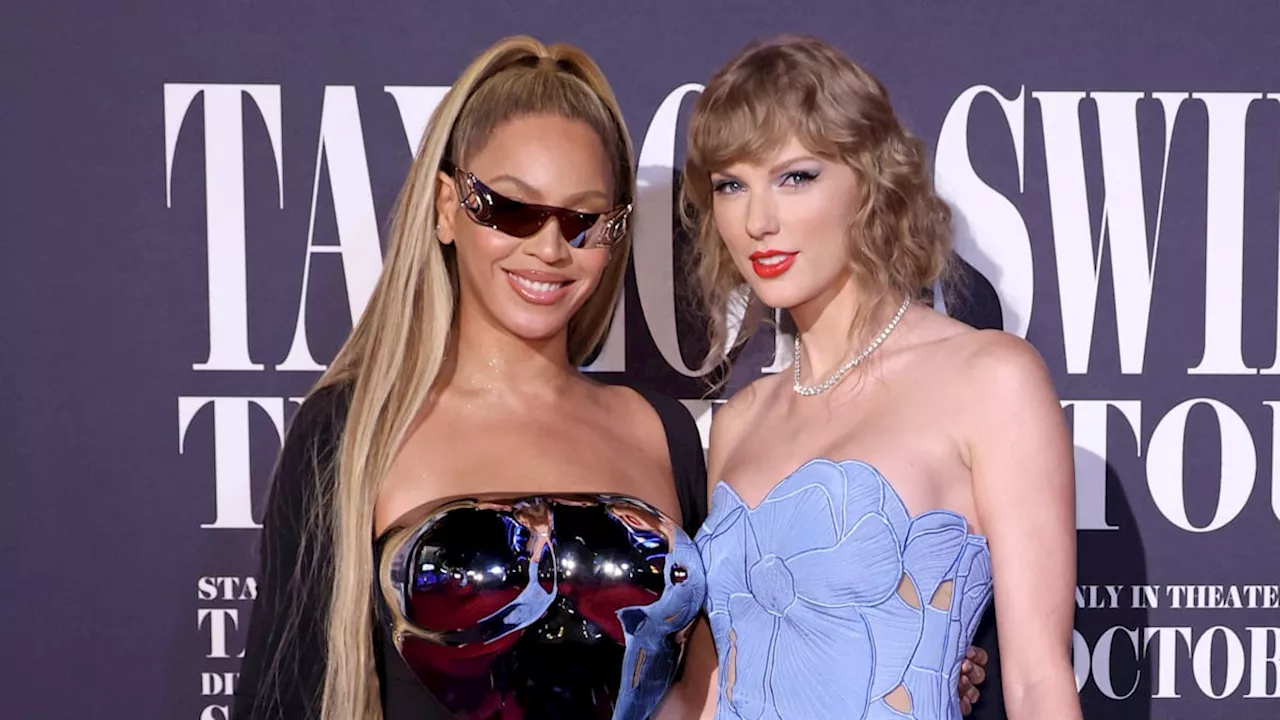 Beyonce and Taylor Swift are fashion sisters, not twins, at the Era’s premiere