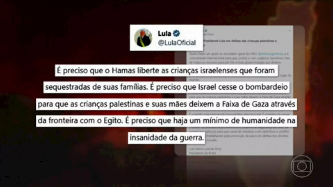 Lula apela pela libertação de crianças reféns na zona de conflito entre Israel e Hamas