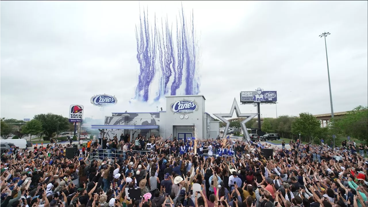 Post Malone, Dallas Cowboys open themed Raising Cane's store in DFW