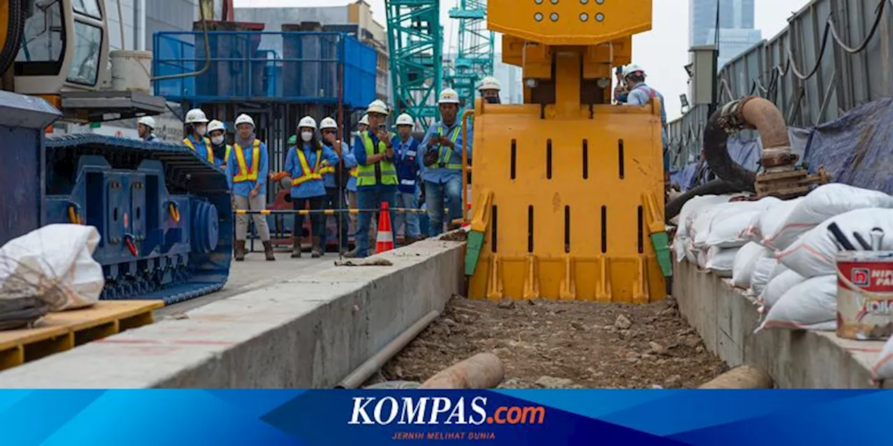 Ini Tantangan Bangun Dinding Penahan Tanah Stasiun MRT Mangga Besar