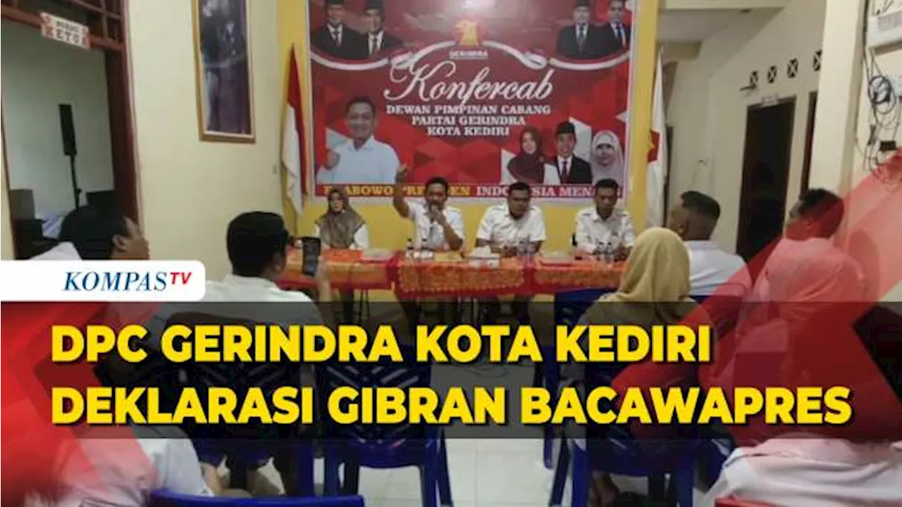 DPC Gerindra Kota Kediri Deklarasikan Gibran Sebagai Bacawapres Prabowo