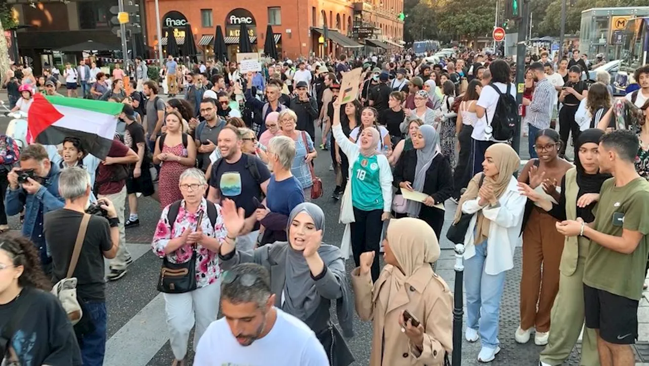 Malgré l'interdiction, une centaine de personnes au rassemblement de 'Palestine vaincra' à Toulouse, avant leu