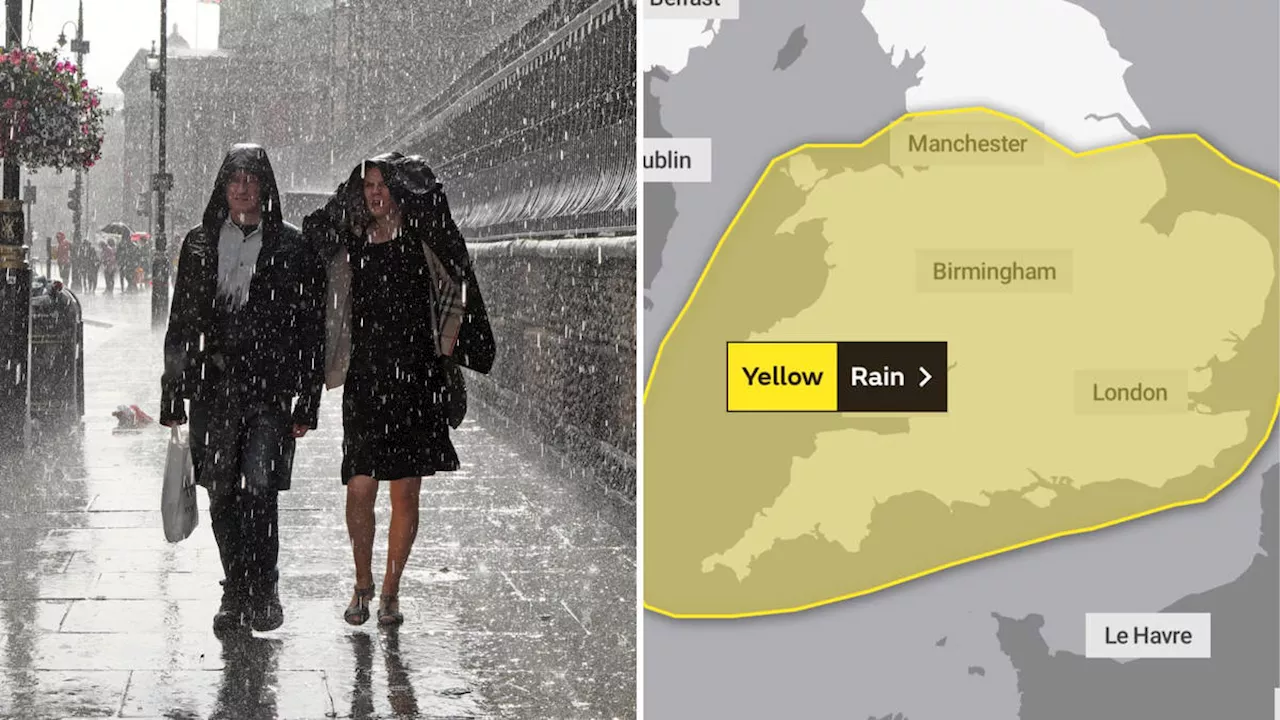 Exact time torrential rain and strong winds to sweep the UK as 'cold snap' arrives