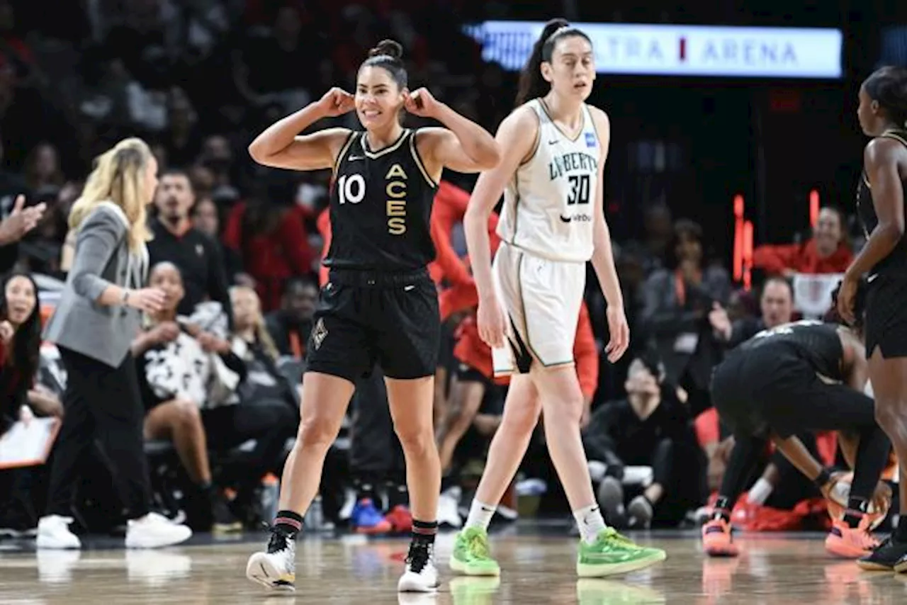 Las Vegas mène 2-0 en finale WNBA face au New York Liberty de Marine Johannès